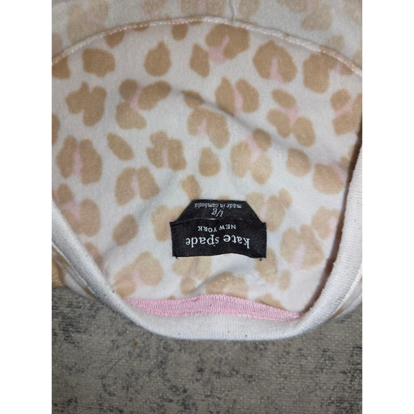 Women's Kate Spade Leopard Print Pajamas Set L Beige & White - Picture 5 of 10